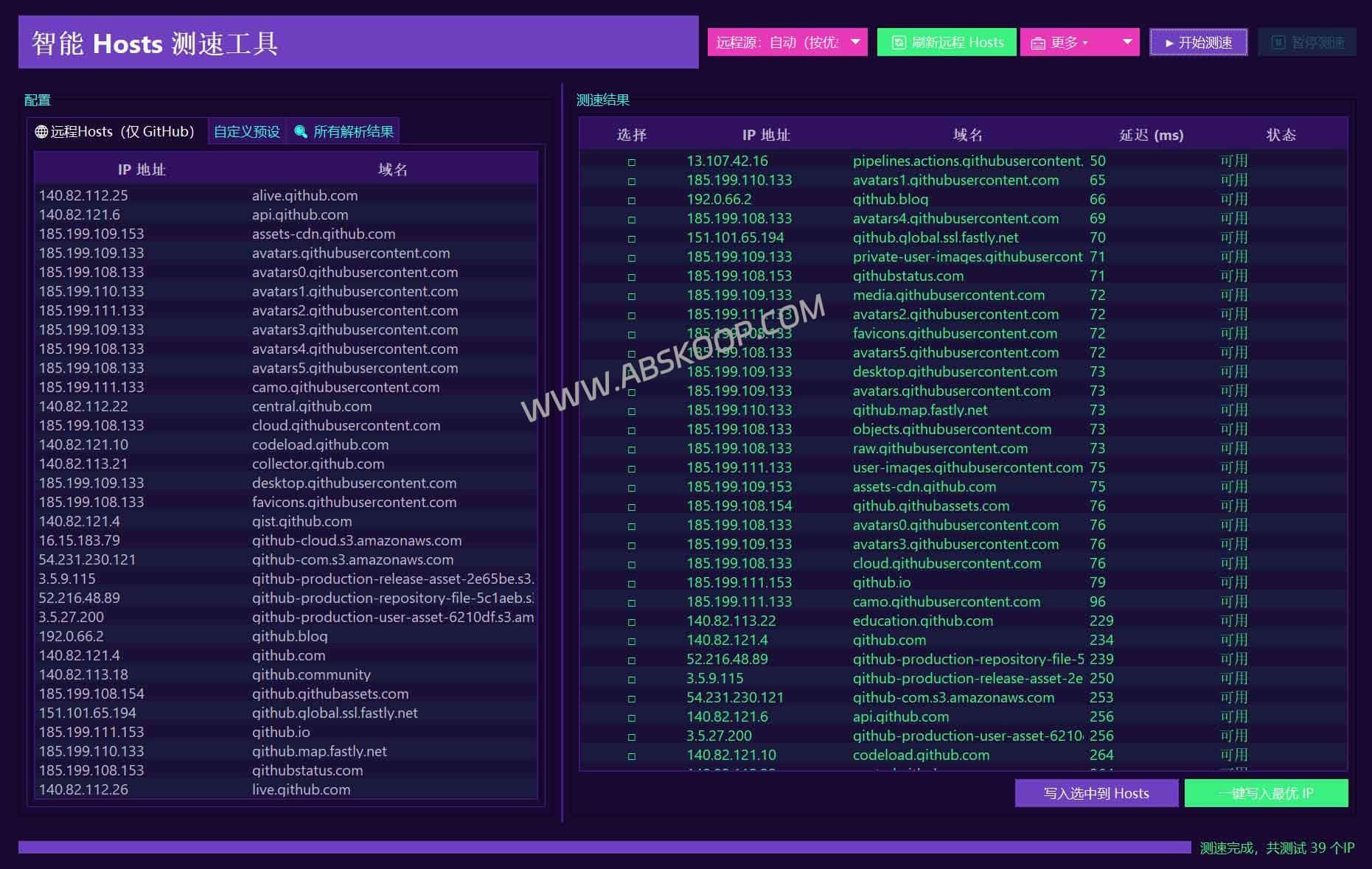 SmartHostsTool：智能测速与Hosts优化神器，GitHub加速必备利器-91杂货铺