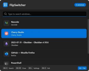 FlipSwitcher：基于 Fluent 2 Design 的 Windows Alt-Tab 高颜值替代工具-91杂货铺