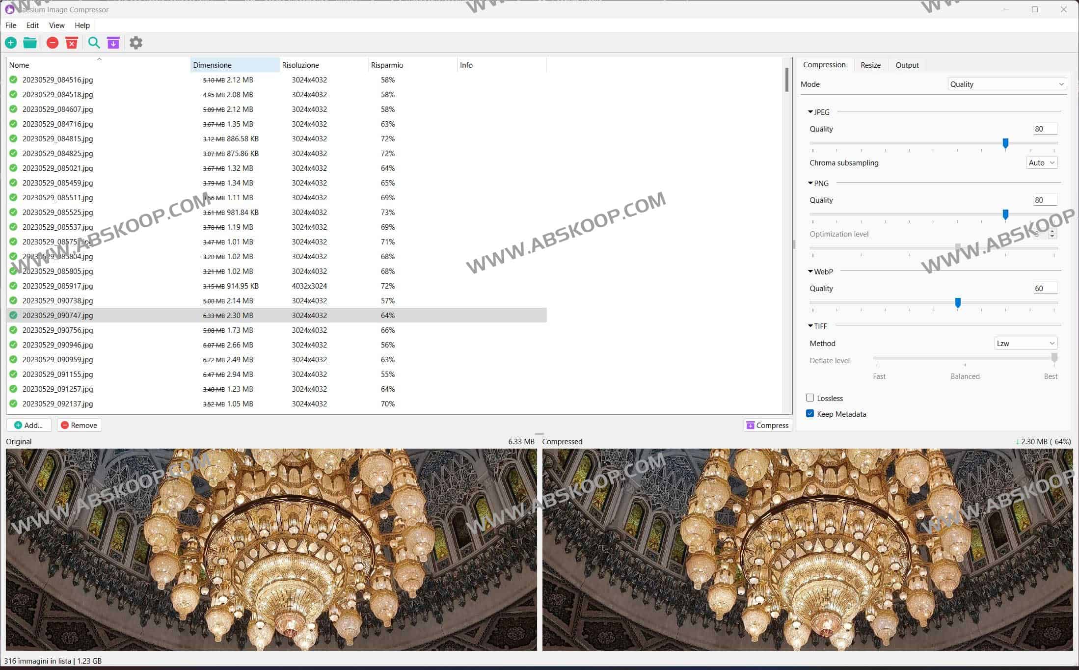 Caesium Image Compressor-开源跨平台图片压缩工具