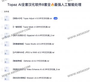 Topaz Ai全套汉化软件8套全 解锁版-91杂货铺