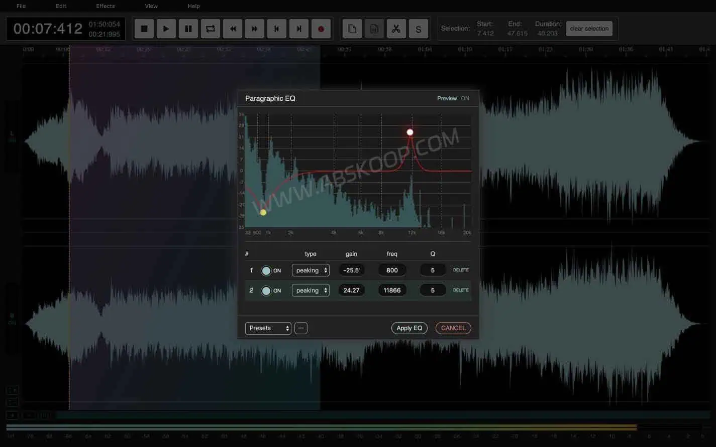 AudioMass:免费开源在线音频编辑器,支持剪辑、录音与多轨编辑 AudioMass 在线音频编辑器主界面波形编辑截图