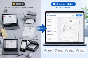 Scanned Maker：在线 PDF扫描效果工具，浏览器本地处理免去打印复扫-91杂货铺