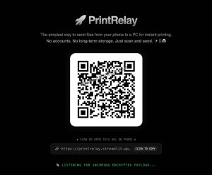 公用电脑传文件更稳！PrintRelay：扫码秒传的免登录临时文件传输工具-91杂货铺
