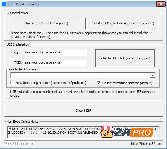 用U盘绕过系统登录密码 Kon-Boot 2.7 [Windows&macOS]
