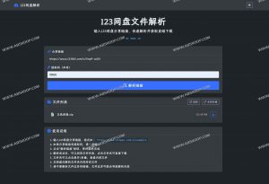 123 网盘直链解析工具：无需登录的在线免费解析服务-91杂货铺