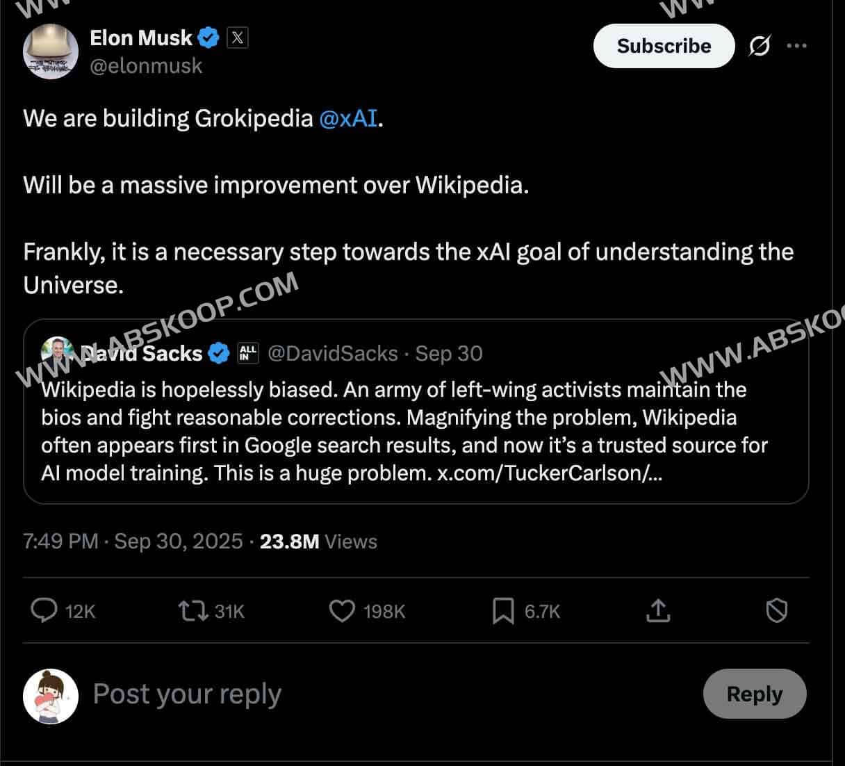 Grokipedia:xAI 推出的 AI 在线百科 Grokipedia:xAI 推出的 AI 在线百科