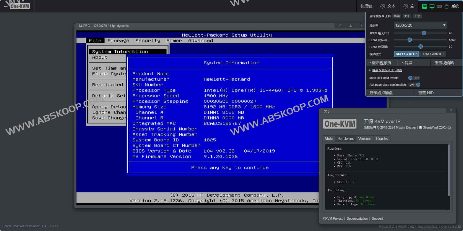 One-KVM:基于 PiKVM 的开源 BIOS 级远程控制工具 低成本实现 BIOS 级远程控制 One-KVM:基于 PiKVM 的开源 BIOS 级远程控制工具 低成本实现 BIOS 级远程控制