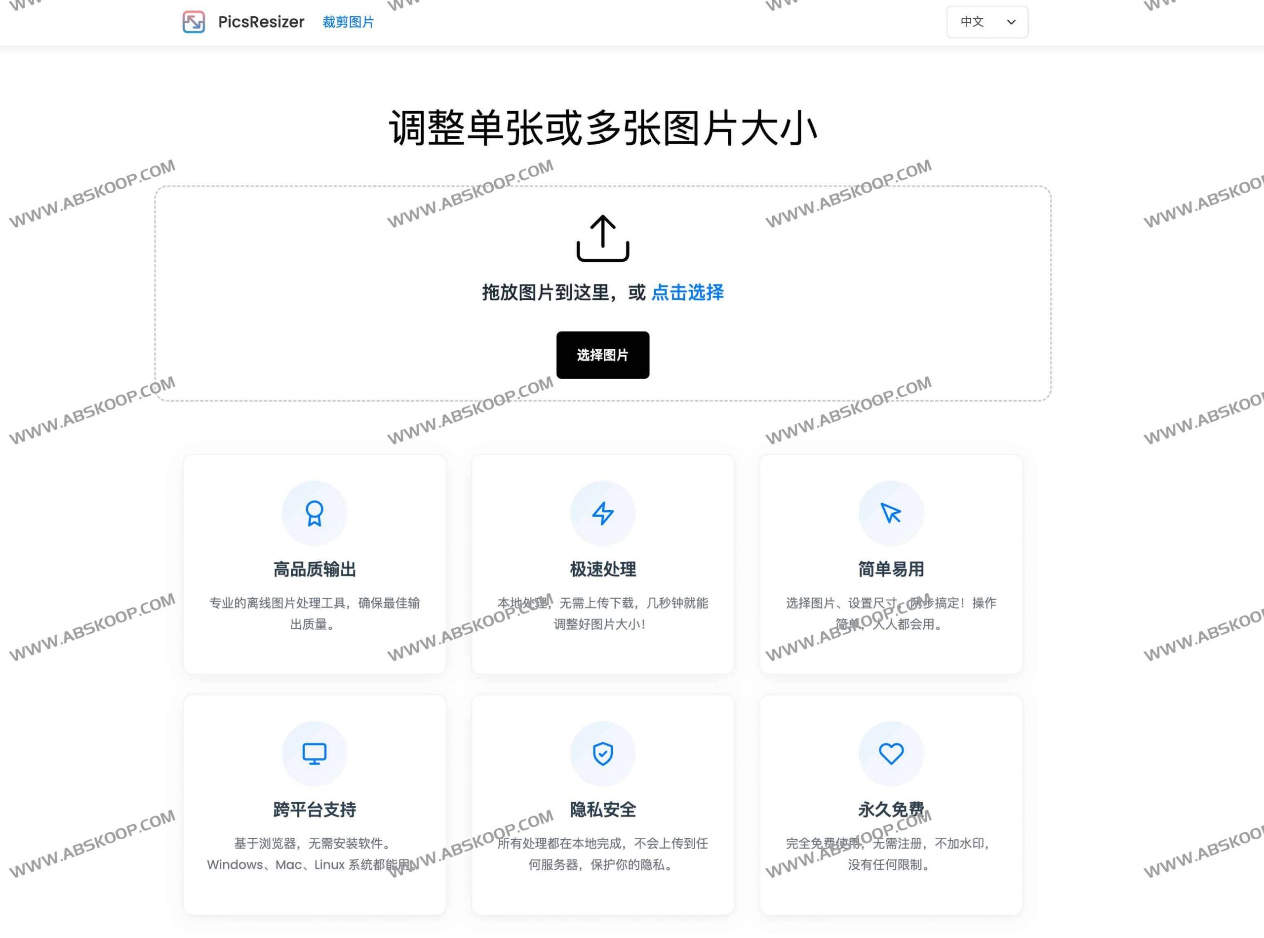 PicsResizer：免费离线批量调整与裁剪图片（本地处理、无水印、跨平台）-91杂货铺